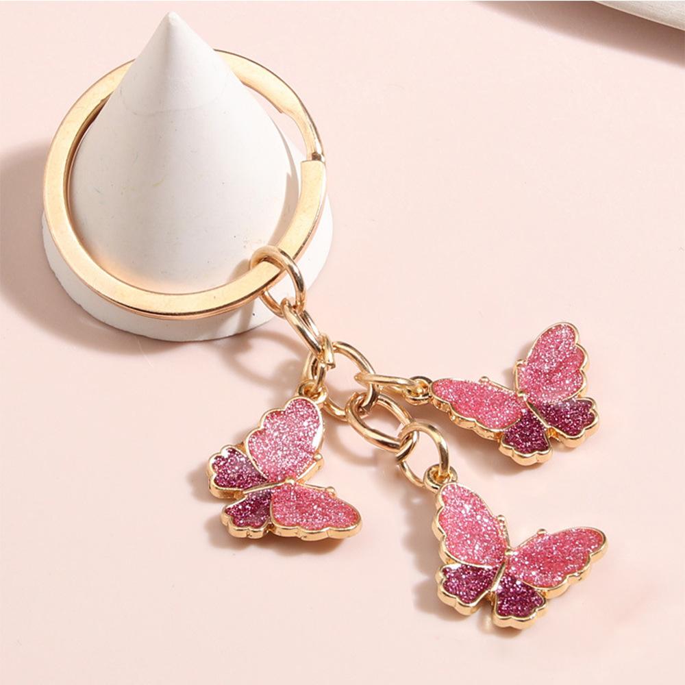 

Creative Color Matching Butterfly Keychain Cute Cartoon Keychain Bag Pendant Small Gift 1pc