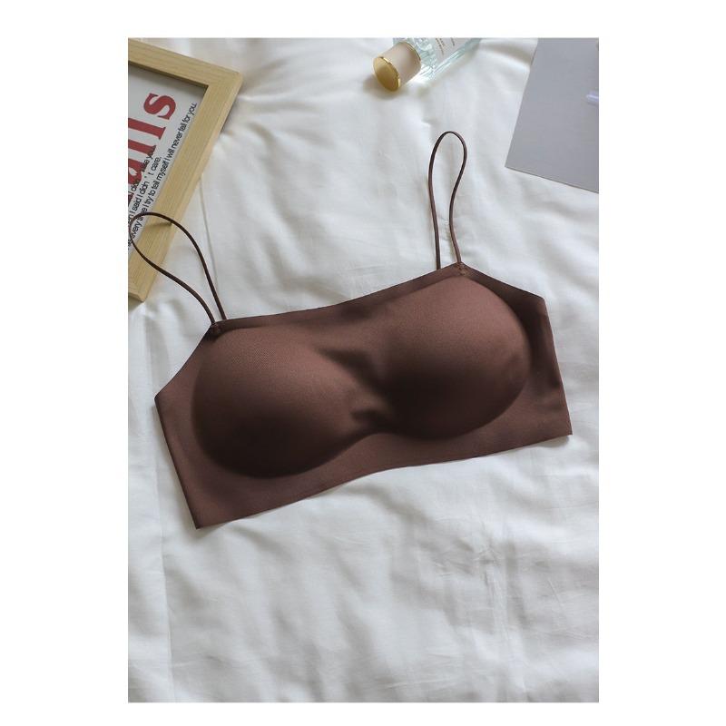 Women Thin Strap Seamless Push Up Backless Bra For Small Chest