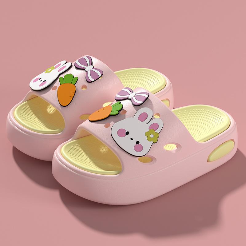 

Summer children s slippers cartoon children s baby non-slip soft bottom home indoor and outdoor wear children s one-word cool slippers Size 28-29 [Inner Length 18CM]