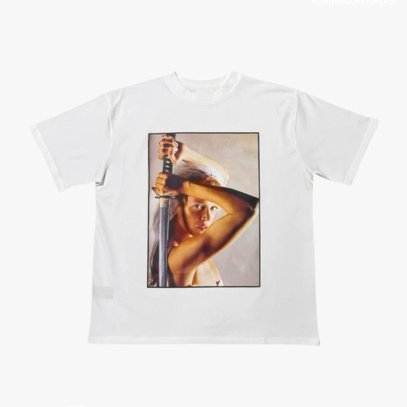 Portrait Series Movierelated Printed American Street Retro Loose Tshirts For Unisex And Unisex