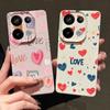 Etui silikonowe z wzorem Love Hearts do Xiaomi 13t Poco X6 M6 Pro Redmi Note 14 13 12 11 10 Pro, odporne na wstrząsy, skórzane, gładkie, kolorowe, smukłe etui
