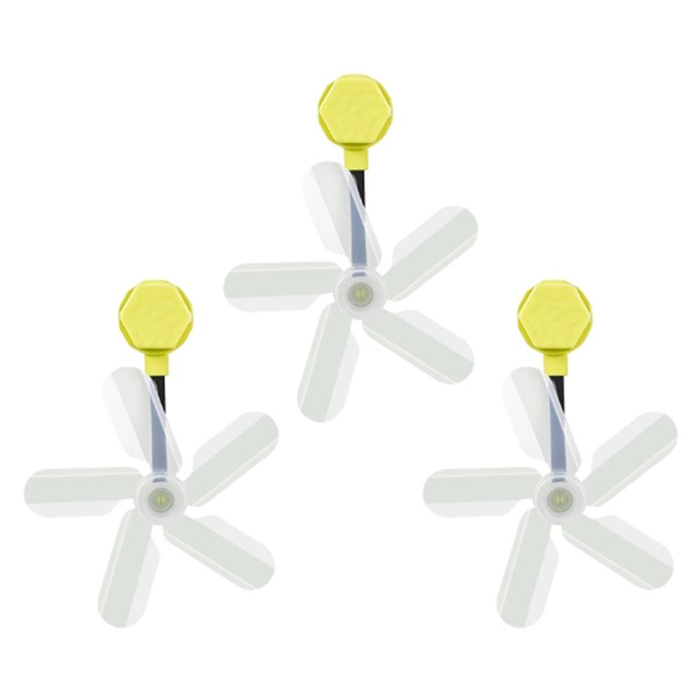 

3 шт. регульований кут витяжного вентилятора кондиціонера для спальні/вітальні/офісу жовтий