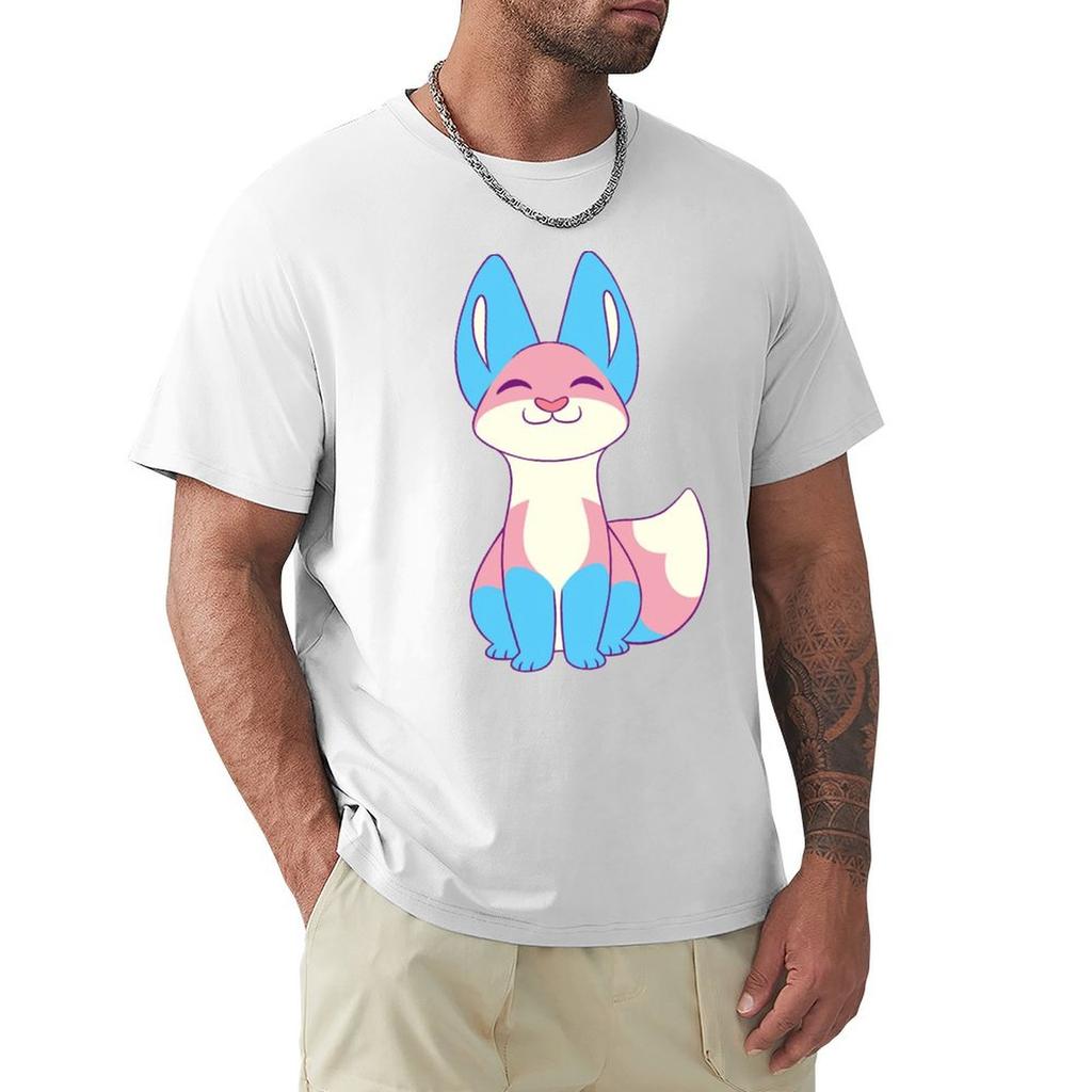 Trans Pride Fox TShirt Summer Casual Loose TShirt