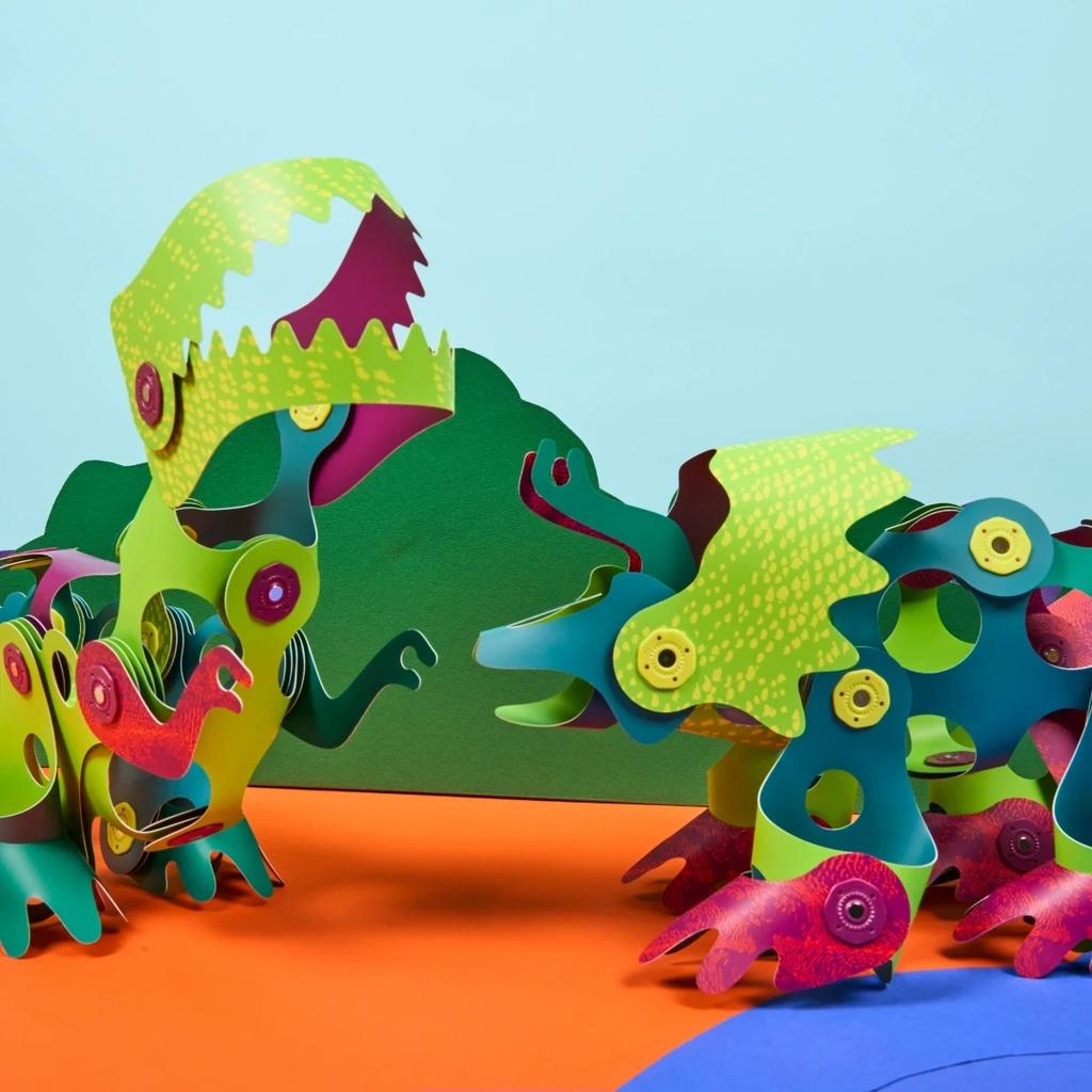 Dinozaury Magnetyczne Giętkie Clixo Zestaw 22 El. Dla Dzieci 4+