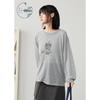 ZIHAN Women's Printed Round Neck Long Sleeve Knitted Sweater