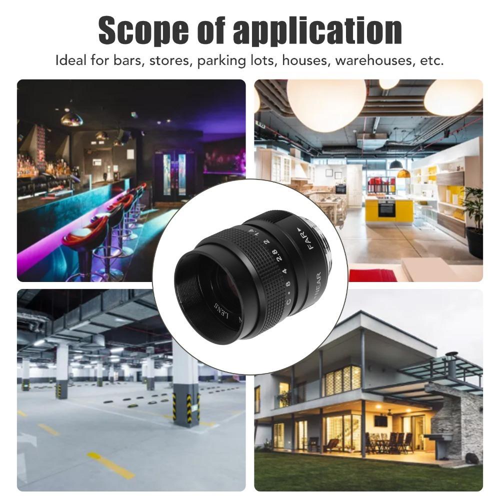 Lentilă Cameră C Mount cu Transmisie a Luminii Eficientă Clară Lentilă Video CCTV Bar