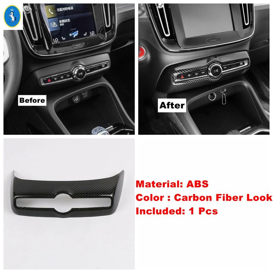 ABS Auto Accessories Central Control Audio Adjust Knob Air Conditioner AC Switch Button Cover Trim For Volvo XC40 2018 - 2025