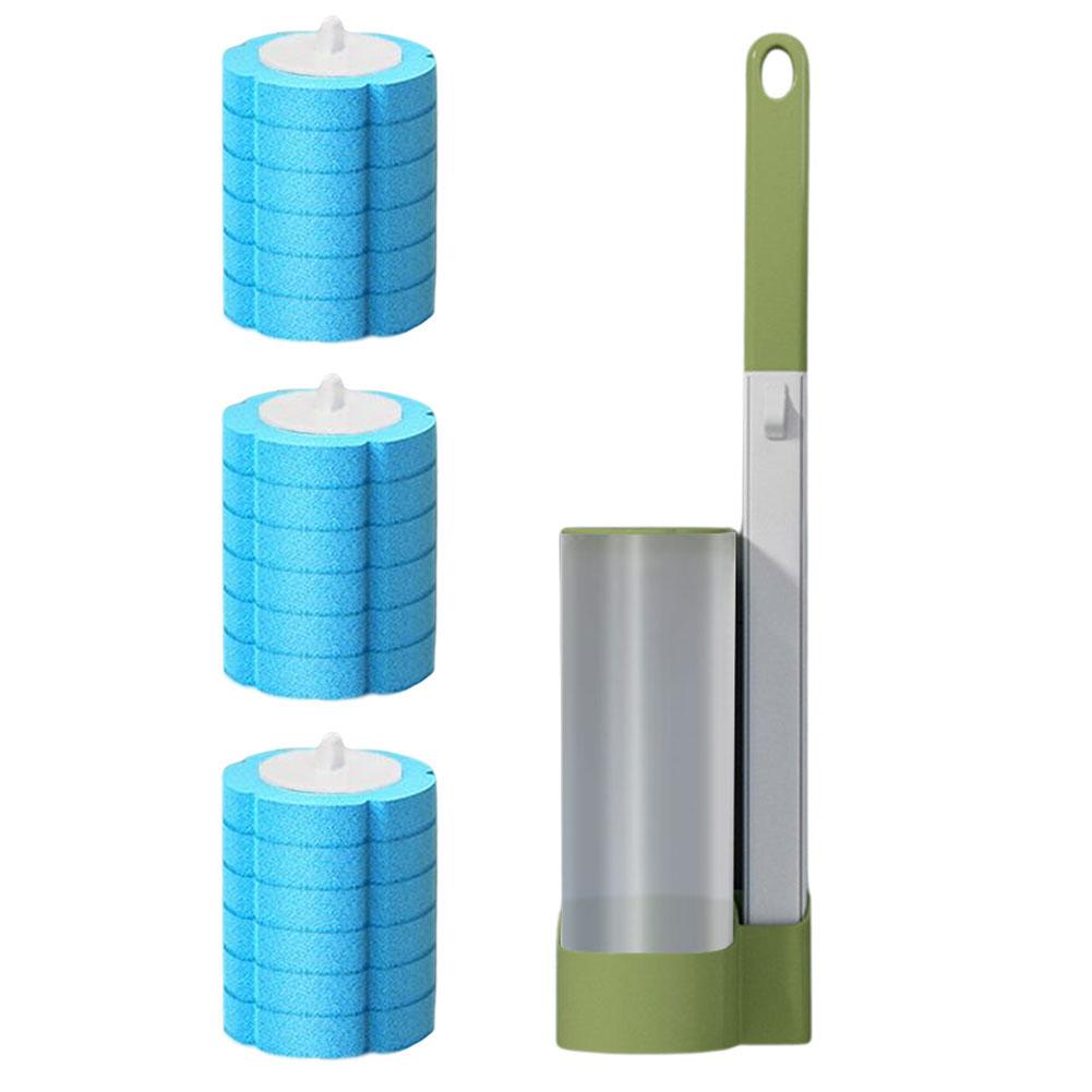6/24Pcs Disposable Toilet Brush Set Wall-Mounted Bathroom Long Handle Cleaning Tool Toilet Brush Toilet Refills Wc Accessories
