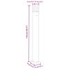 Vidaxl Outdoor Standing Lamp, With Socket, Black, 110 Cm, Aluminum