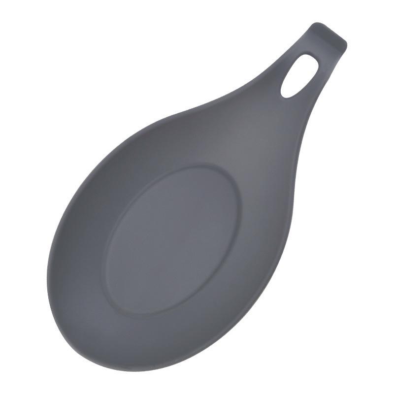 Heat-Resistant TPE Silicone Spoon Rest Non-Slip Easy Clean Kitchen Utensil Holder Saucer Pad for Cocktail Snack Trays