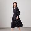 SOFSIL French Elegant Floral V-Neck Midi Dress
