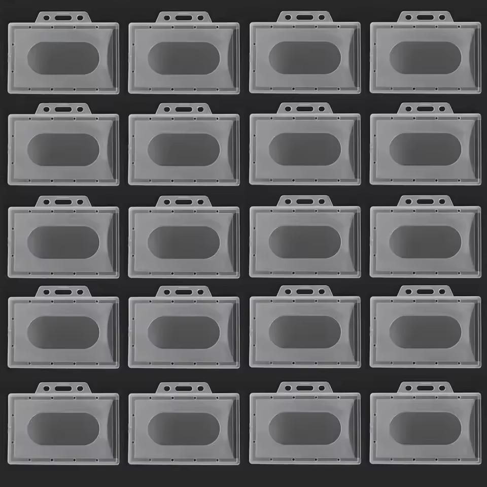 20/10/5/1PCS Transparent Frosted ID Tag Name Badge Holder Premium Clear Plastic Card Sleeve for Nurse Staff Card Protector