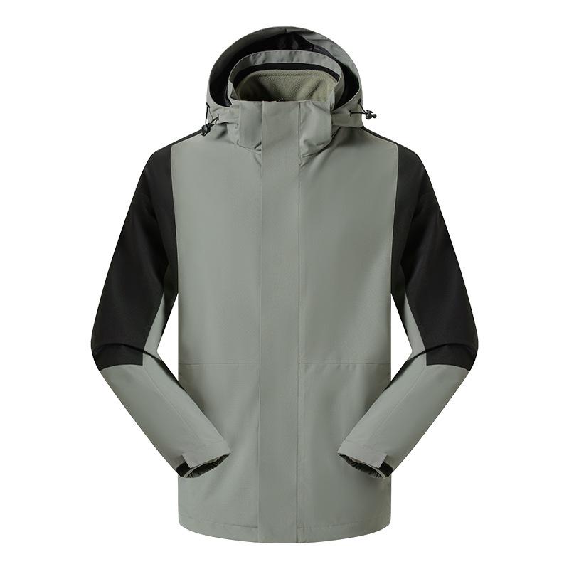 

Мужская утолщенная ветровка со съемной флисовой подкладкой - Осенне-зимний парный стиль с принтом M