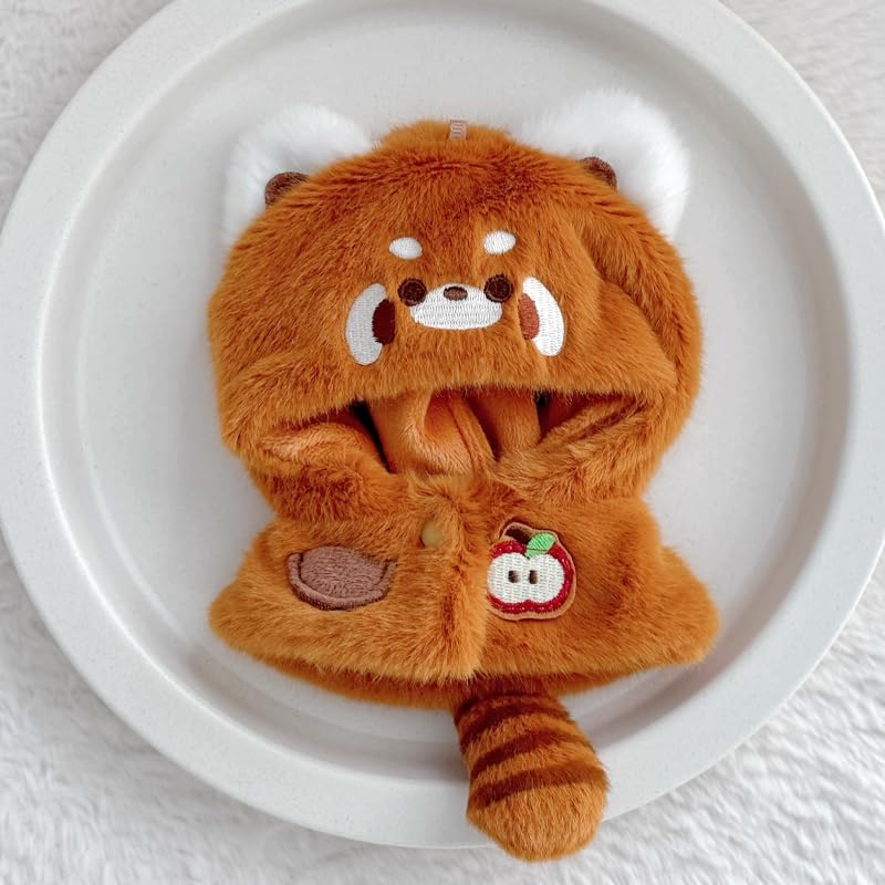 Fluffy Animal Kigurumi for 10cm Red Panda Plush Clothes Kigurumi Accessories Otaku Doll Mascot Kpopdoll Costume [Product]