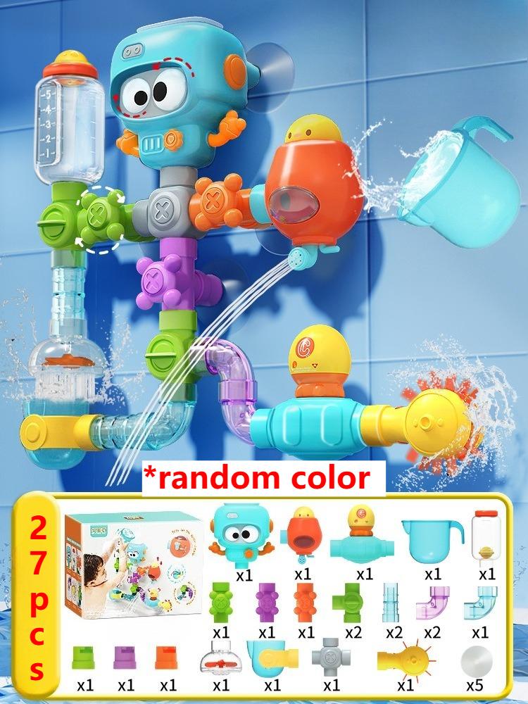 

Diy Assemble Octopus Water Pipe Bath Toys For Kids Stem Building Kit Waterworks Bathtub Time Birthday Gifts For Toddler