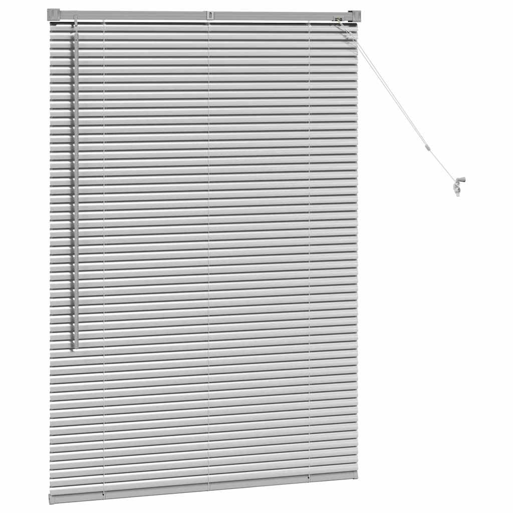Aluminum Venetian Blinds Silver 130 x 90 cm