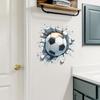 Cartoon 3D Wall-breaking Football Living Room Entrance Hall Home Wall Decoration Stickers