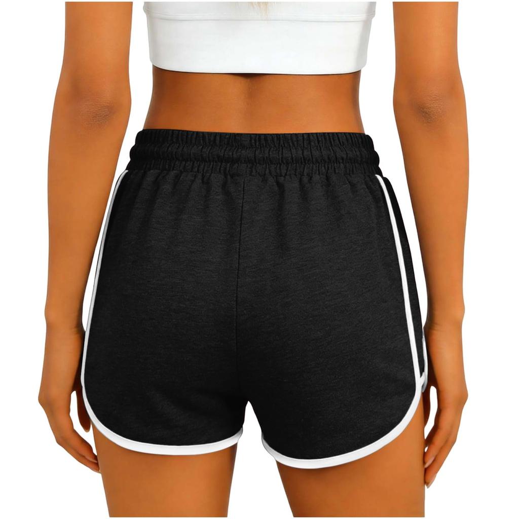 Women’s Athletic Shorts with Drawstring Waist Trim Loose Fit Lightweight Breathable Soft Fabric for Sports Yoga Running Lounge