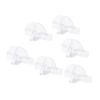 Pack Of 6 Sturdy Clear Wall Mounted Glasses Holders Self Adhesive Storage Rack For Doors Entrances And Living Rooms