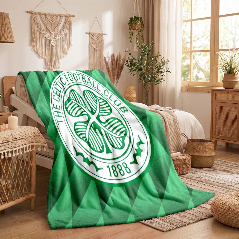 Coperta in Flanella con Stampa Celtic FC Morbida Calda Coperta da Divano Letto per Casa Ufficio Camera da Letto