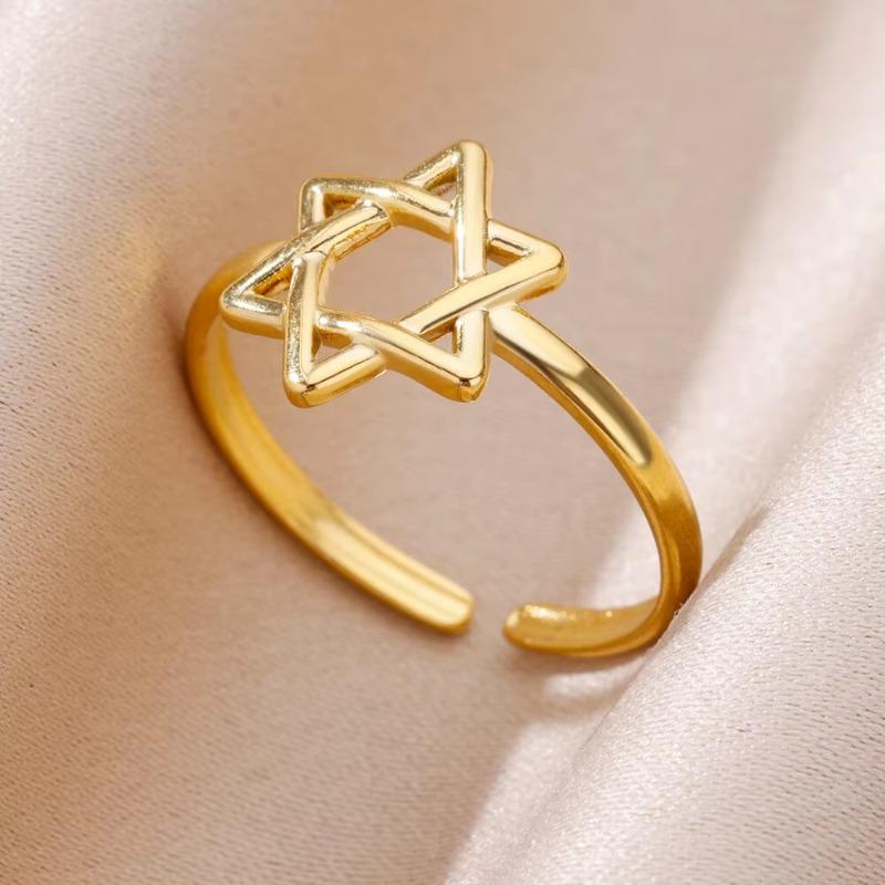 Hot-selling Love Line Geometric Stainless Steel Ring Women's K Gold-plated Simple Niche Accessories