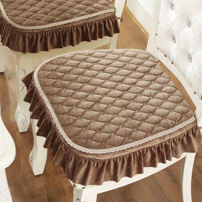 

1шт. Коврик для стула, нескользящий коврик для стула Four Seasons European Household, утолщенный коврик для обеденного стула, подушка для сиденья, чехол для табурета, подушка для сиденья, подушка для ягодиц 42*45CM