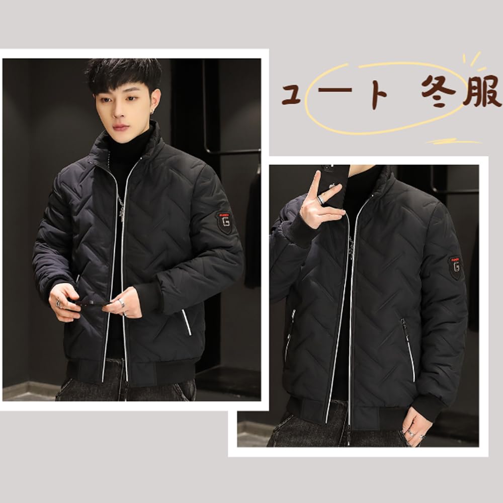 Aaronlive Winter Padded Plus Long Sleeve Loose Size L Men's Coat, Outerwear, Size, Jacket, Thick, Windproof, Cold-Resistant, Warm, Fit, Casual, Men's