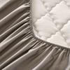 Waterproof Mattress Protector, Thick Quilted Solid Color Bed Cover with Deep Pocket,Warm Breathable Bedding for Bedroom Room Hotel, Without Pillowcase