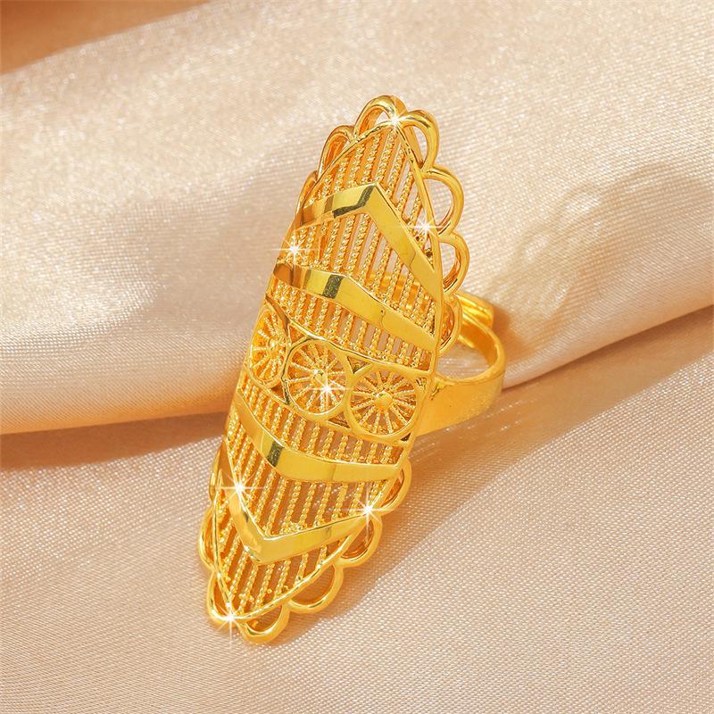 

Золотий порожнистий відкритий перстень для жінок, не тьмяніє, легка розкіш, високоякісна модна ювелірна прикраса, подарунок open ring