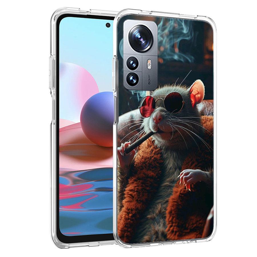 Cute Hamster Phone Case For Redmi Note 13 Pro Plus 14 Pro+ 12S 12 11S 11T 11E 11 10S 10 9S 9 Xiaomi Capa TPU