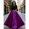 Silk Blend Women's Ethnic Flared Skirt Indian Bollywood Designer Long Skirt