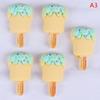 1-5pcs Mini Dollhouse Miniature Pretend Toy Mini Soft Ice Cream Cups Spoon Bar Ice-lolly Simulation Food For Dolls Accessories