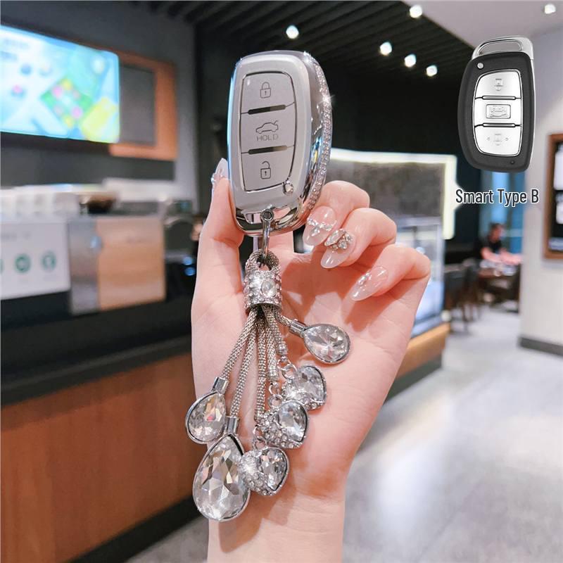 Suitable Key Case for Beijing Hyundai Elantra, ix35, Langdong, Mingtu, ix25, Yue Dong, Rena with Unisex Buckle