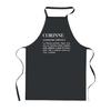 Tablier de cuisine - Corinne Définition - Noir - Impression bretonne - Coton résistant