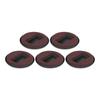 5Pcs Felt Caster Cups Bottom Furniture Pads for Hardwood Floors Sliders Prevent Scratches Brown