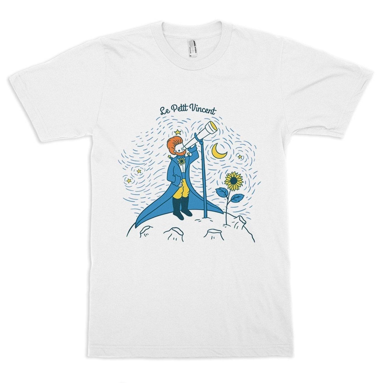 Le Petit Vincent Van Gogh T-Shirt, The Little Prince Shirt, Men s Women s All Sizes (pfa-336) L
