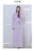 Matching Couple Hooded Flannel Bathrobes - Thick, Long Coral Fleece for Autumn/Winter