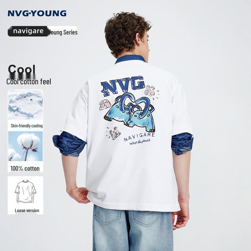 NVG·YOUNG Men s Cooling Cotton Graphic T-Shirt M