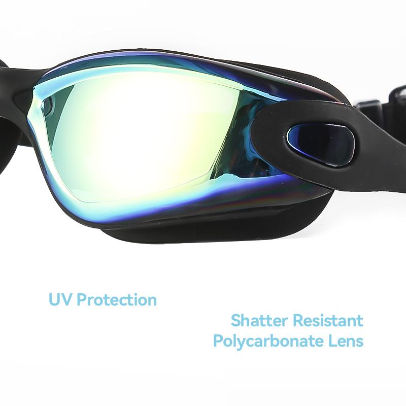 Adult Silicone Strap High Definition Goggles PC Lens Swimming Glass Water-Proof Swim Goggles Anti-fog Silicone Swim Goggle