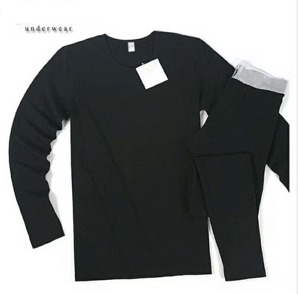 C ont Kind Men's Autumn/Winter Warm Pure Cotton Thin Underwear Set