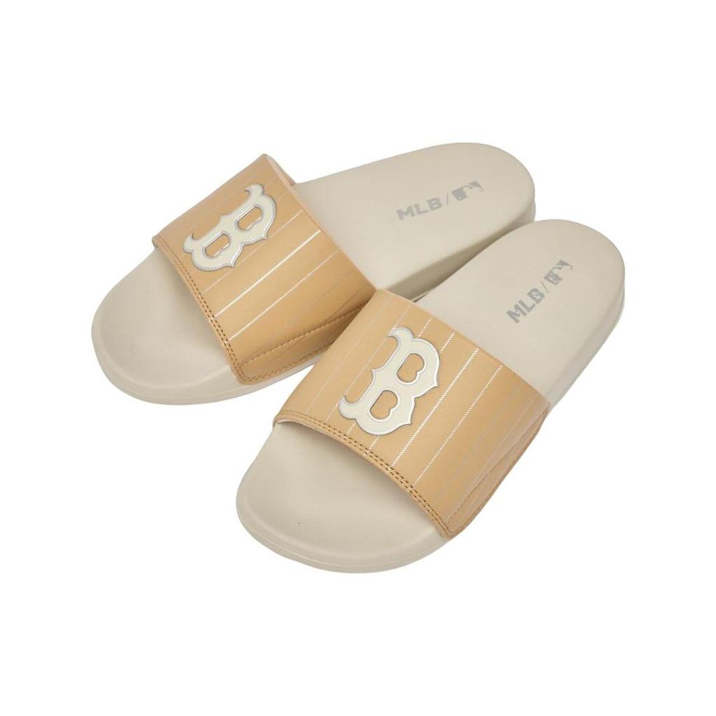 MLB Slipper Stitching Quiet Slip Resistant Abrasion Resistant Slide Slippers Unisex Yellow 3ALPAD333-43BGD