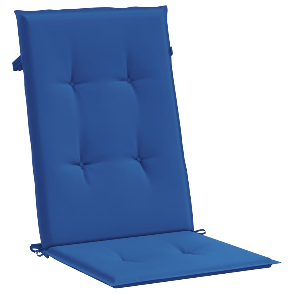 Garden Chair Cushions for High Back Chairs 6 Pcs. Royal Blue 120 X 50 X 3 Cm