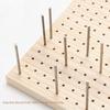 Wiederverwendbare quadratische Holz-Häkel-Blockierplatte Handwerk Strick-Blockiermatte DIY Häkelpuppen-Positionierungs-Garnloch-Platte Haken