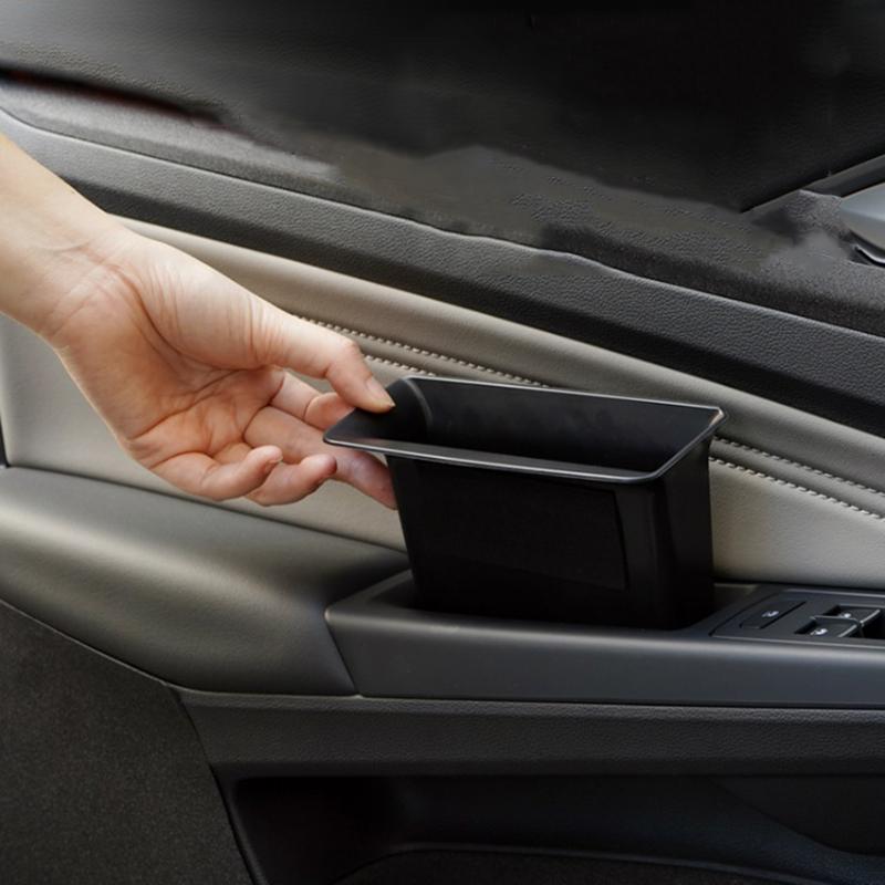 Original Car Door Storage Box For Volkswagen VW Golf 8 MK8   R Gti Gte ABS Plastic Auto Door Handle Organize