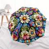 Stained Glass Floral Butterfly Panel - Vibrant Artwork for Home Decor Umbrella, Christmas Gift Y111