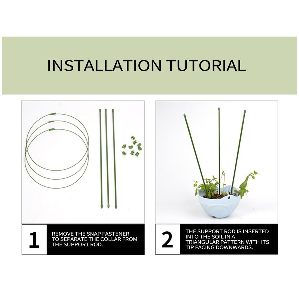 Plant Support Cage Resistant Garden Plant Support Ring Plant Stake Plant Support Tomato Cage, 45 Cm Plant Lattice Frame Kit