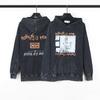 Amerikaanse high street negen-inch nagelmodel gewassen en oud retro Vintag zware hoodie met capuchon trendy mannen en vrouwen dezelfde stijl