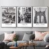 Famous Black and White Cities Verona Rome Punta Cana Florence Berlin Poster Travel Wall Art Canvas Painting Prints Home Decor