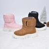 Children Winter Warm Snow Boots Baby Anti-slip Soft Thicken Sole Short Boots Girls  Hook Shoes Boys Waterproof Snow Boots