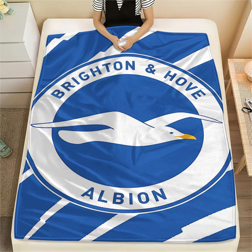 1PC Brighton Print Flannel Blanket, High quality All Seasons, Home Decor, Warmth and Comfort, Perfect for Christmas Gifts